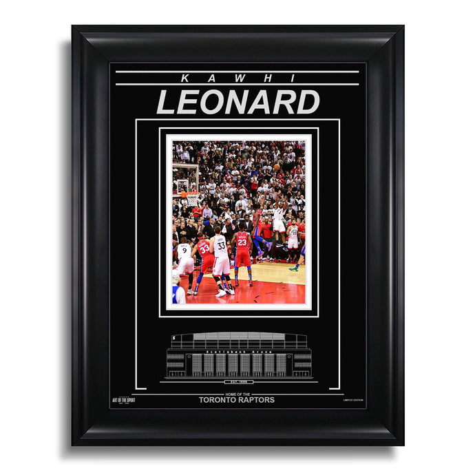 Kawhi Leonard Toronto Raptors Photo encadrée gravée – Game 7 Buzzer Beater