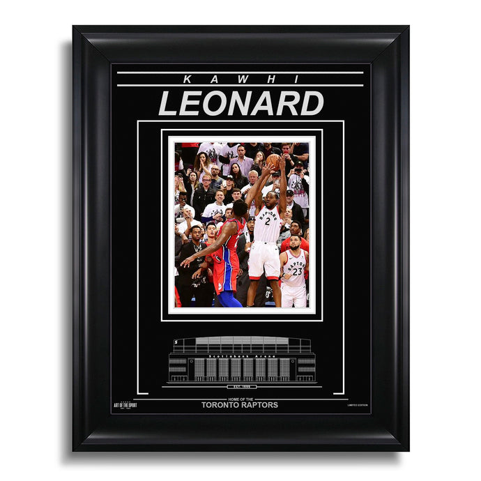 Kawhi Leonard Toronto Raptors Photo encadrée gravée – Jeu 7 en gros plan