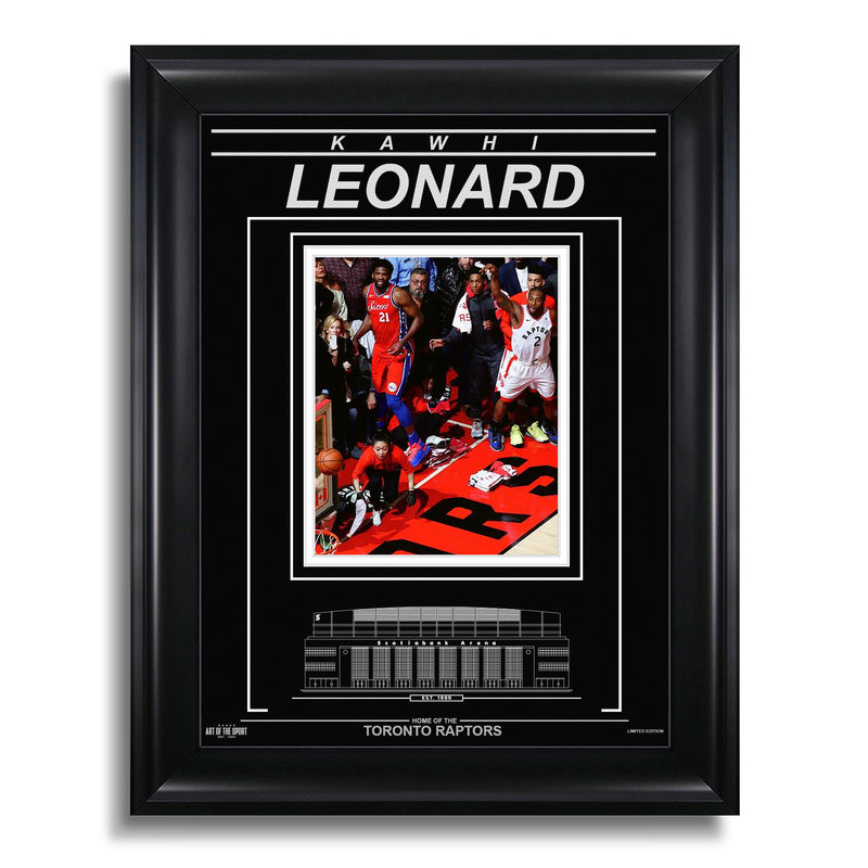 Load image into Gallery viewer, Kawhi Leonard Toronto Raptors Engraved Framed Photo - Game 7 Winner
