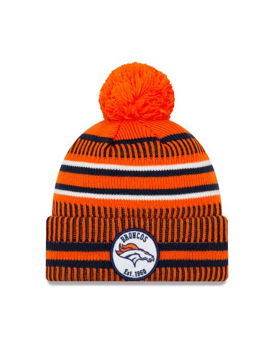 Denver Broncos NFL New Era Sideline Home Tuque officielle en tricot à revers