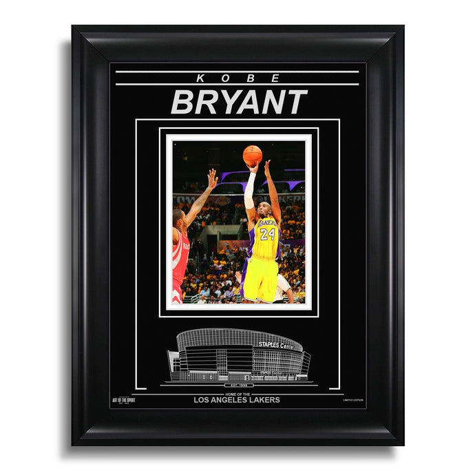 Kobe Bryant Los Angeles Lakers Engraved Framed Photo - Action