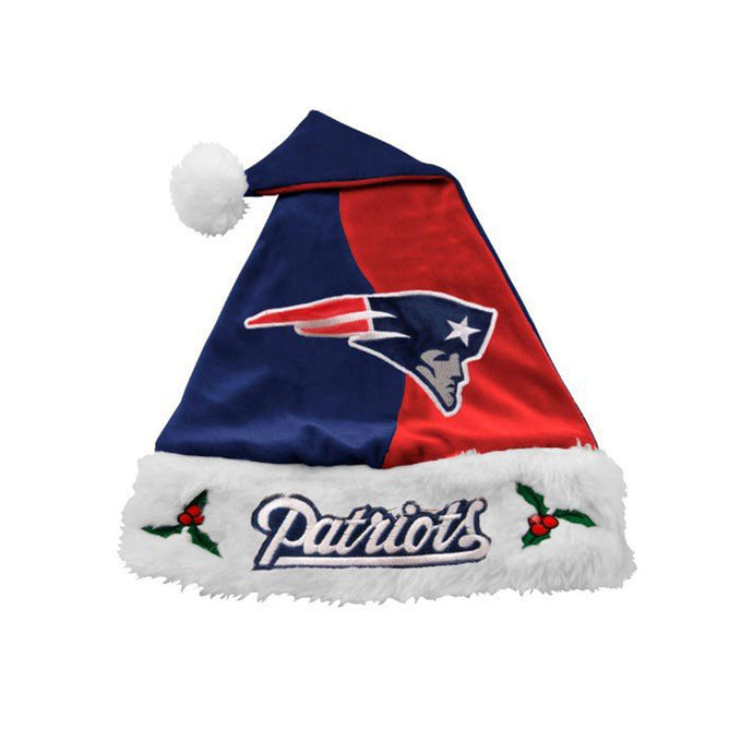 New England Patriots NFL 2-Tone Plush Santa Hat
