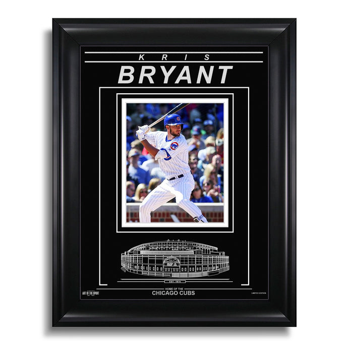 Kris Bryant Chicago Cubs Engraved Framed Photo - Action Hit