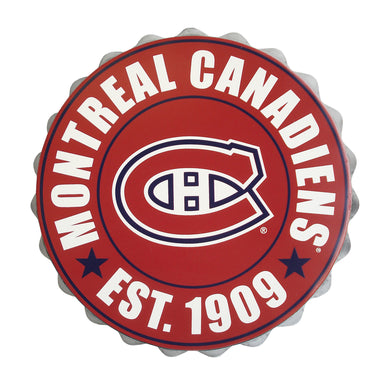 Montreal Canadiens NHL Bottle Cap Wall Logo
