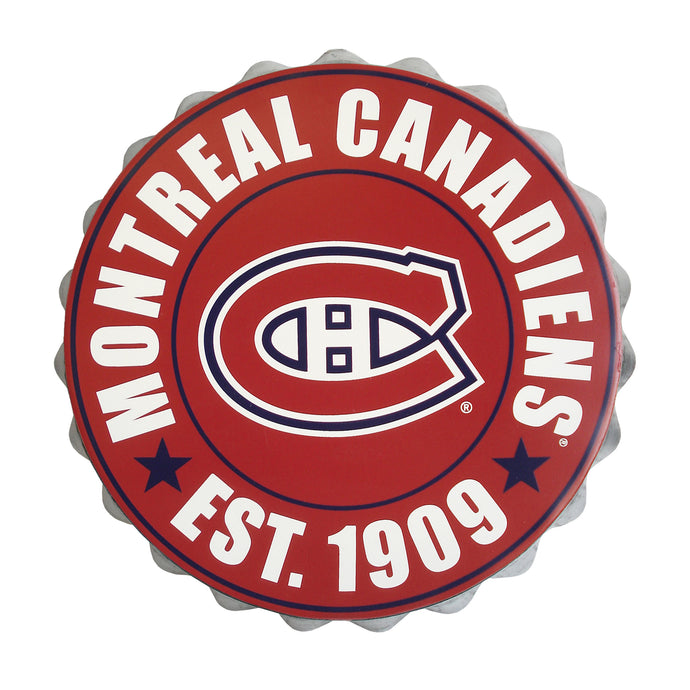 Montreal Canadiens NHL Bottle Cap Wall Logo