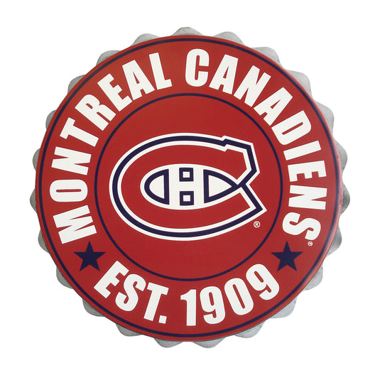 Logo mural de bouchon de bouteille de la LNH des Canadiens de Montréal