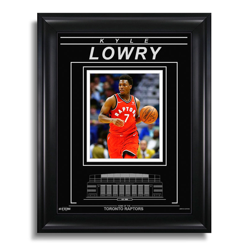 Chargez l&#39;image dans la visionneuse de la galerie, Kyle Lowry Toronto Raptors Photo encadrée gravée – Action Focus
