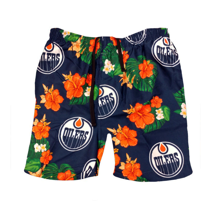 Edmonton Oilers NHL Floral Slim Fit Swim Trunks