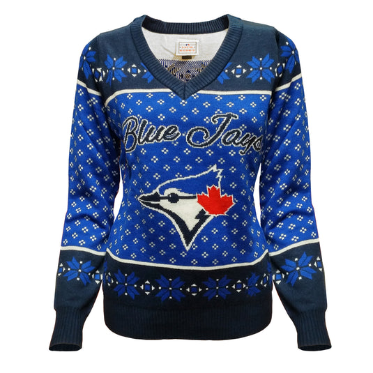 Toronto Blue Jays Women's Ugly V-Neck Sweater