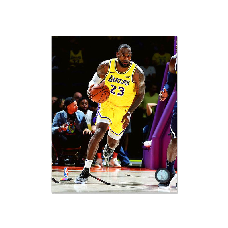 Load image into Gallery viewer, LeBron James Los Angeles Lakers Engraved Framed Photo - Action
