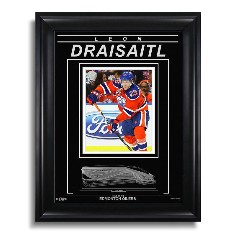Load image into Gallery viewer, Leon Draisaitl Edmonton Oilers Engraved Framed Photo - Action Flex

