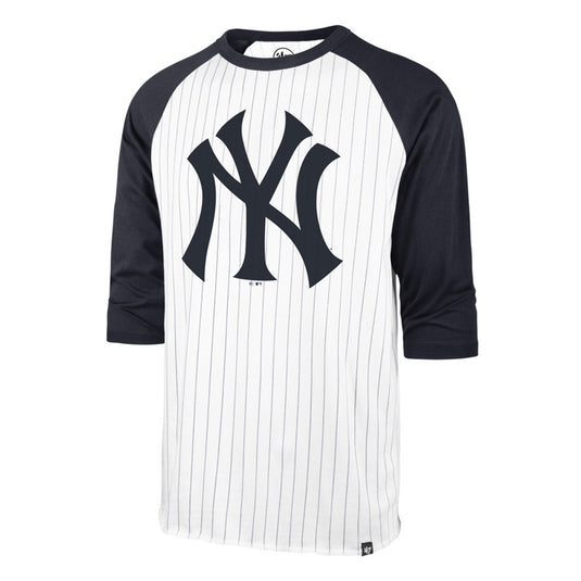T-shirt raglan à fines rayures MLB des Yankees de New York