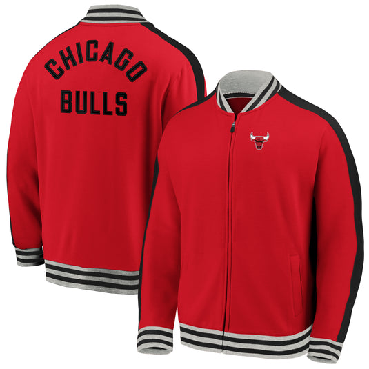 Chicago Bulls NBA Vintage Varsity Super Doux Fermeture Éclair Complète