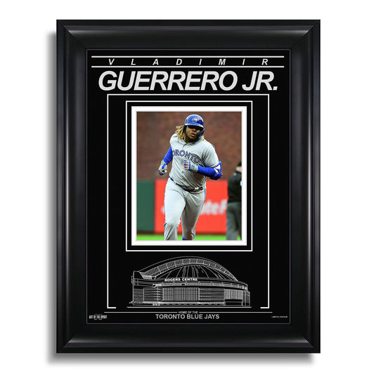 Vladimir Guerrero Jr. Toronto Blue Jays Engraved Framed Photo - 1st Career Home Run