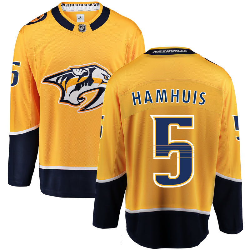 Chargez l&#39;image dans la visionneuse de la galerie, Maillot Domicile Breakaway des Fanatics de la LNH des Predators de Nashville de Dan Hamhuis
