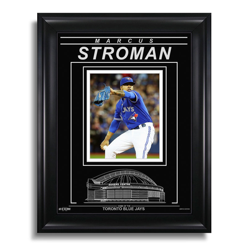 Load image into Gallery viewer, Marcus Stroman Toronto Blue Jays Engraved Framed Photo - Action Pitch V
