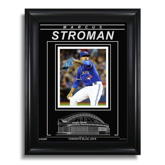 Marcus Stroman Toronto Blue Jays Photo encadrée gravée – Action Pitch V