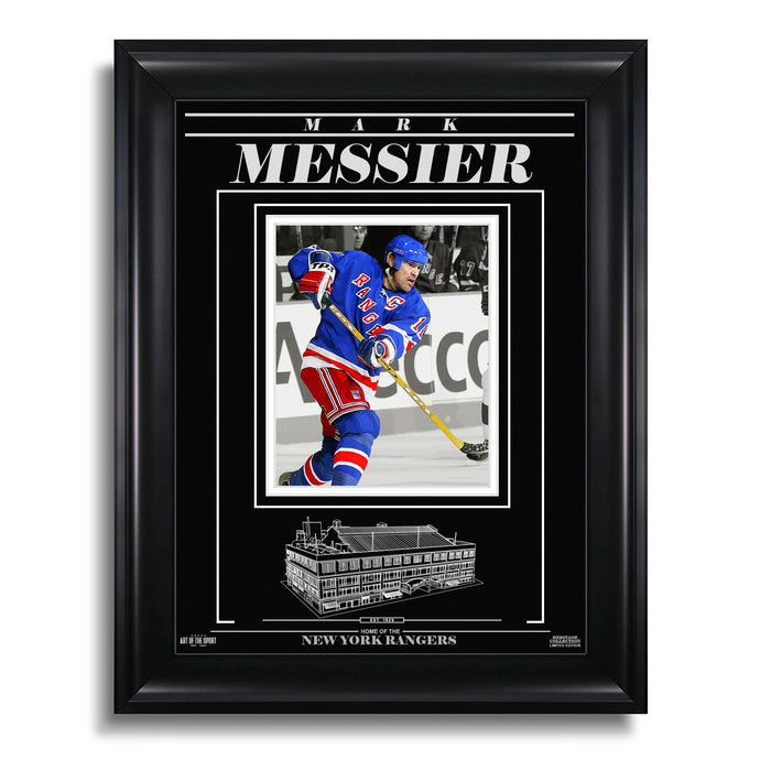 Mark Messier New York Rangers Engraved Framed Photo - Action