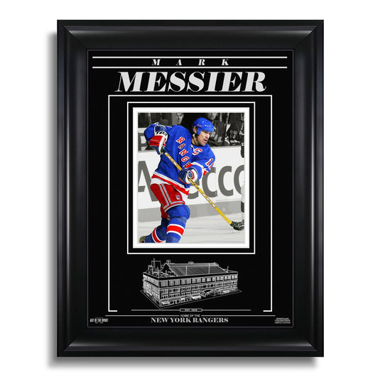 Mark Messier New York Rangers Photo encadrée gravée – Action