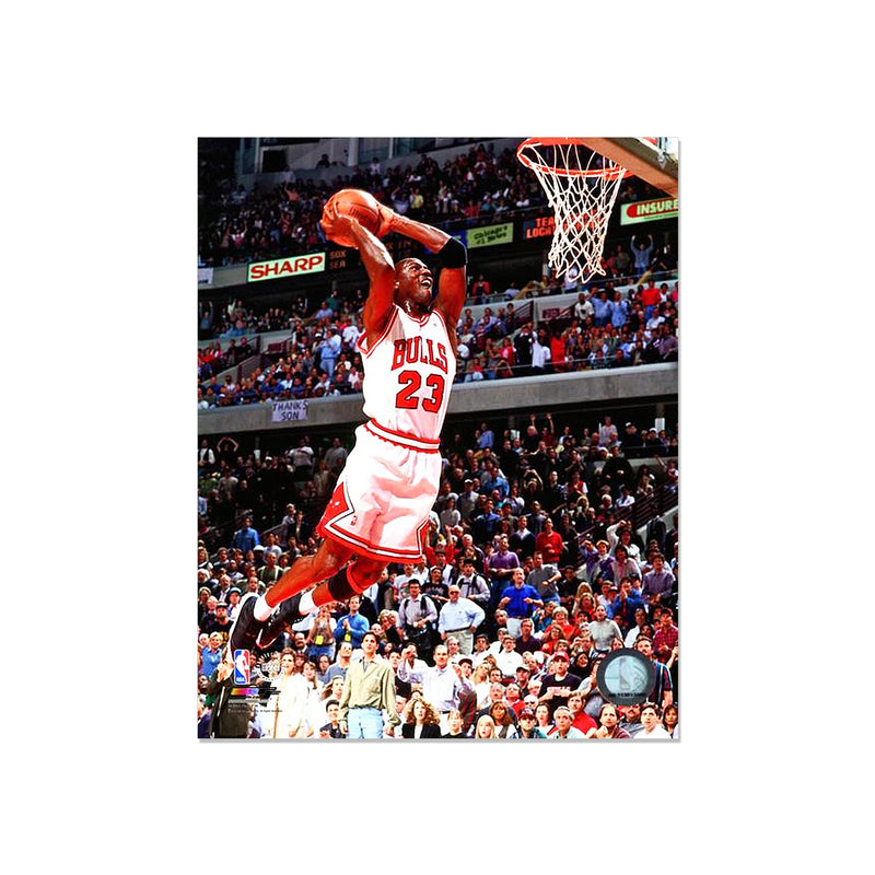 Load image into Gallery viewer, Michael Jordan Chicago Bulls Engraved Framed Photo - Action Dunk
