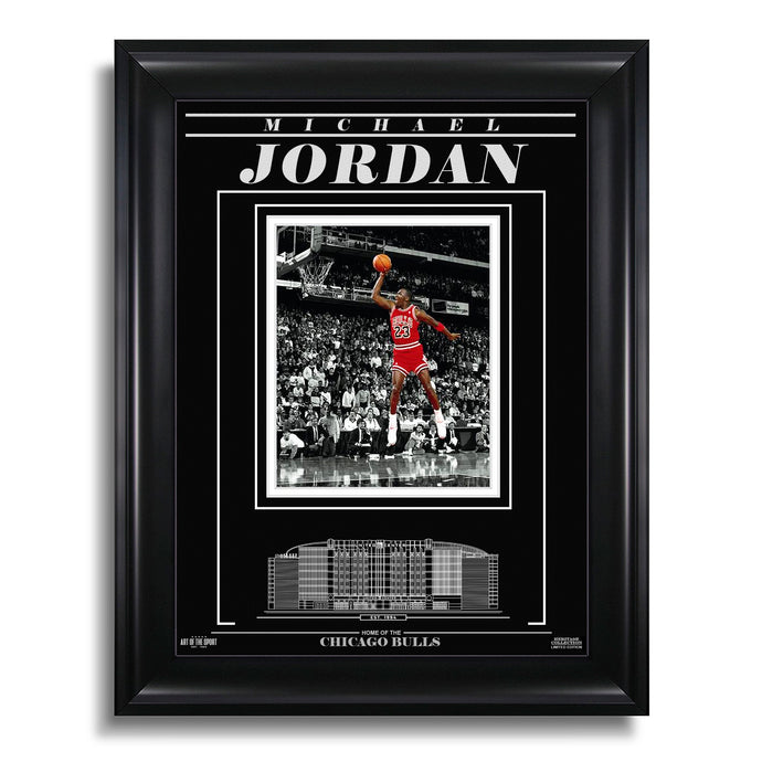 Michael Jordan Chicago Bulls Photo encadrée gravée – Dunk Spotlight