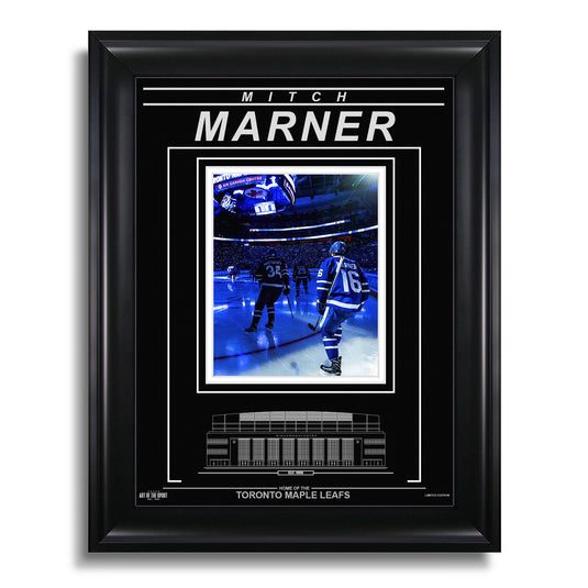 Photo encadrée gravée des Maple Leafs de Toronto de Mitch Marner - Cérémonie d'ouverture