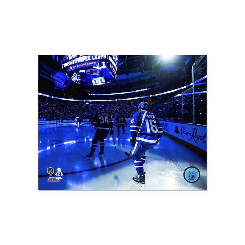 Load image into Gallery viewer, Mitch Marner Toronto Maple Leafs Engraved Framed Photo - Opening Ceremony
