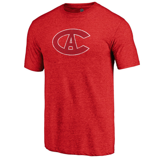 Montreal Canadiens NHL Distressed Vintage Primary Tri-Blend Tee