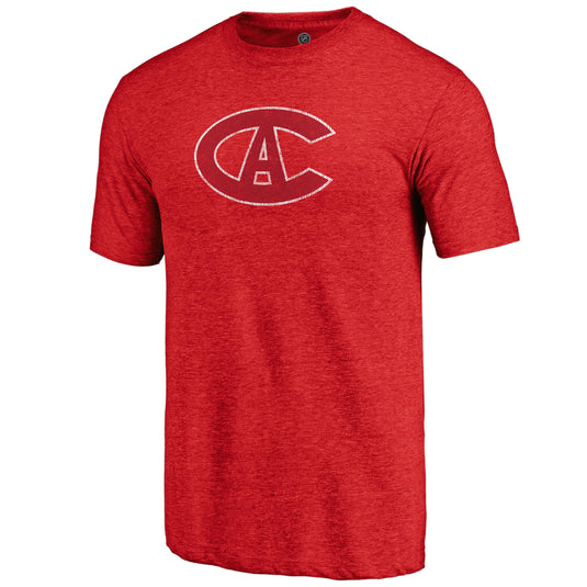 T-shirt tri-mélange primaire vintage vieilli de la LNH des Canadiens de Montréal