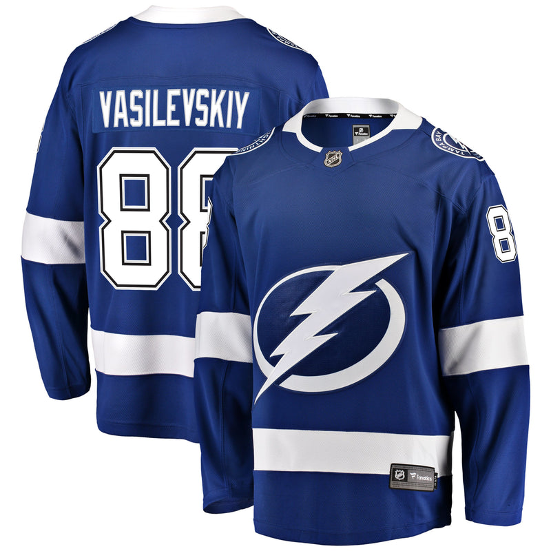 Chargez l&#39;image dans la visionneuse de la galerie, Andrei Vasilevskiy Tampa Bay Lightning NHL Fanatics Breakaway Maillot Domicile
