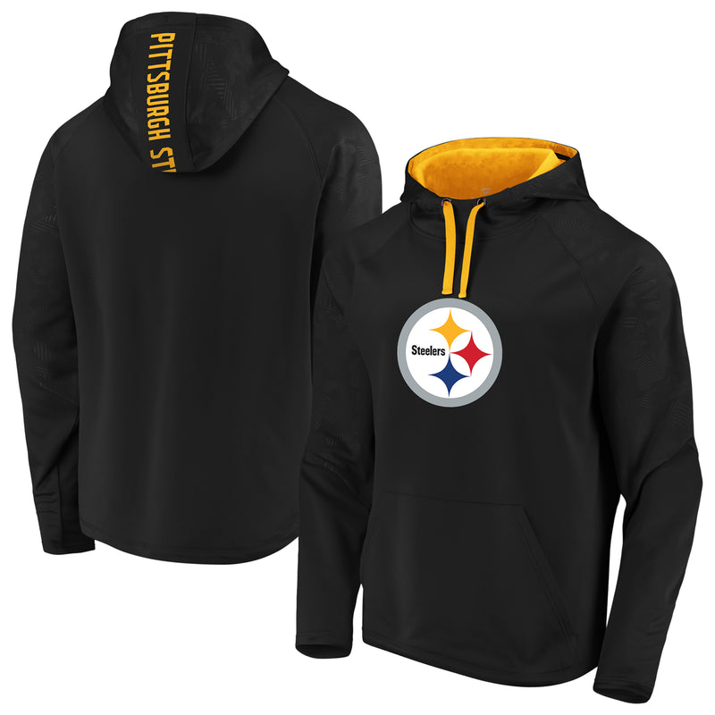 Chargez l&#39;image dans la visionneuse de la galerie, Pittsburgh Steelers NFL Fanatics Defender Logo principal Sweat à capuche
