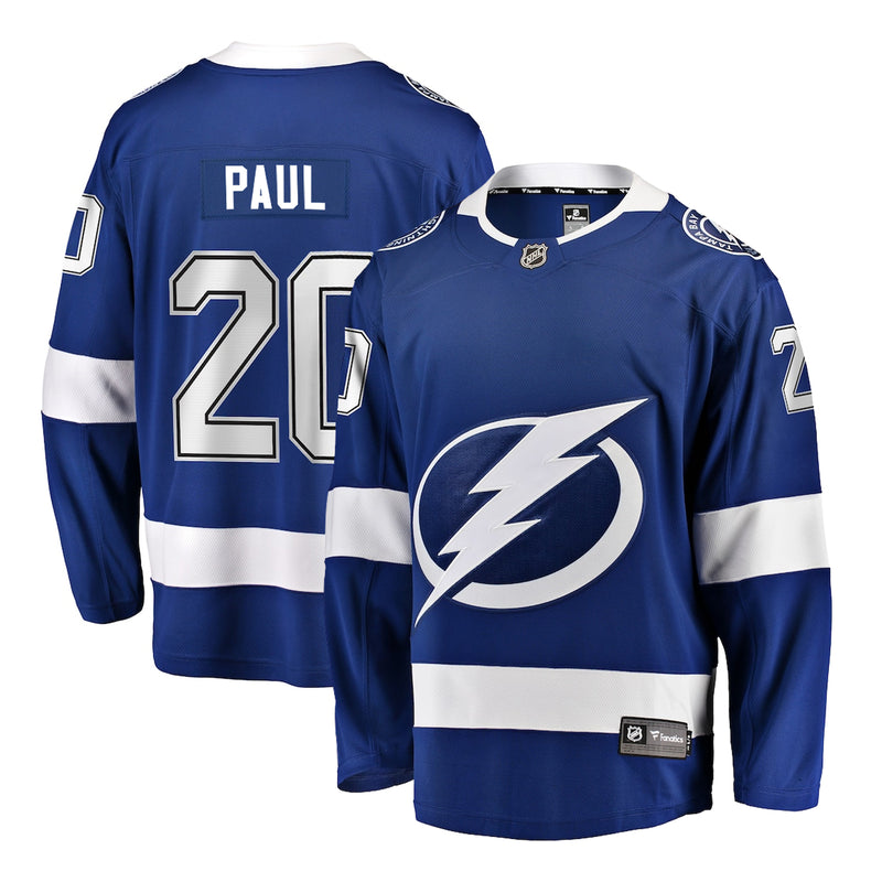 Chargez l&#39;image dans la visionneuse de la galerie, Nick Paul Tampa Bay Lightning NHL Fanatics Breakaway Maillot Domicile
