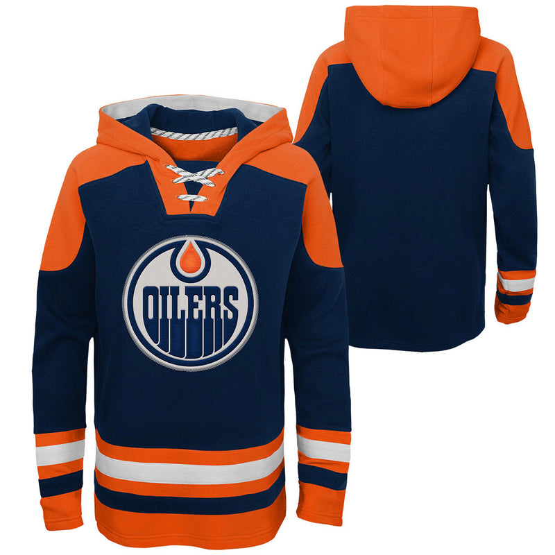 Chargez l&#39;image dans la visionneuse de la galerie, Sweat à capuche de hockey incontournable de la LNH des Oilers d&#39;Edmonton pour jeunes
