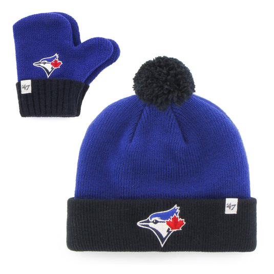 Ensemble tuque et moufles Bam Bam MLB des Blue Jays de Toronto pour bébé