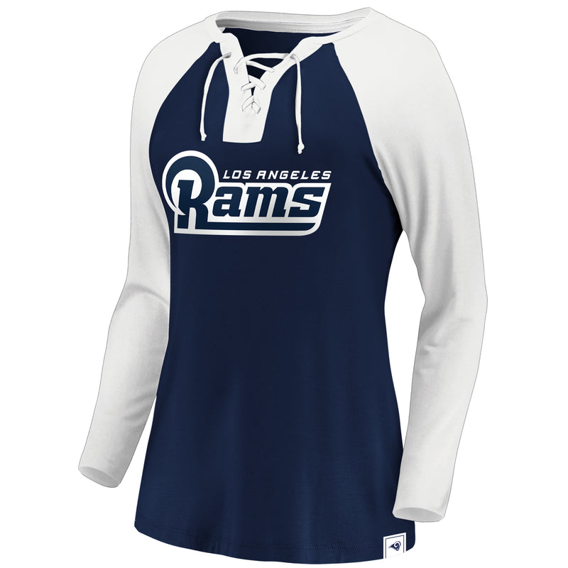 Load image into Gallery viewer, Ladies&#39; Los Angeles Rams NFL Fanatics Break Out Play Lace-Up Long Sleeve
