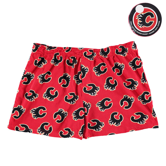 Calgary Flames NHL Puck Packaged Boxers