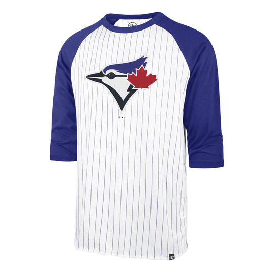 T-shirt raglan à fines rayures MLB des Blue Jays de Toronto