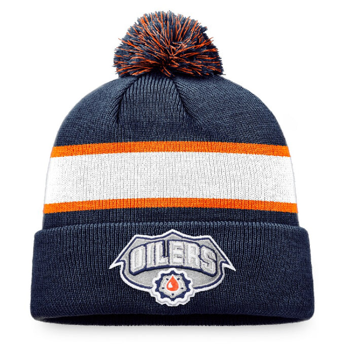 Tuque en tricot à revers NHL Reverse Retro 2.0 des Oilers d'Edmonton