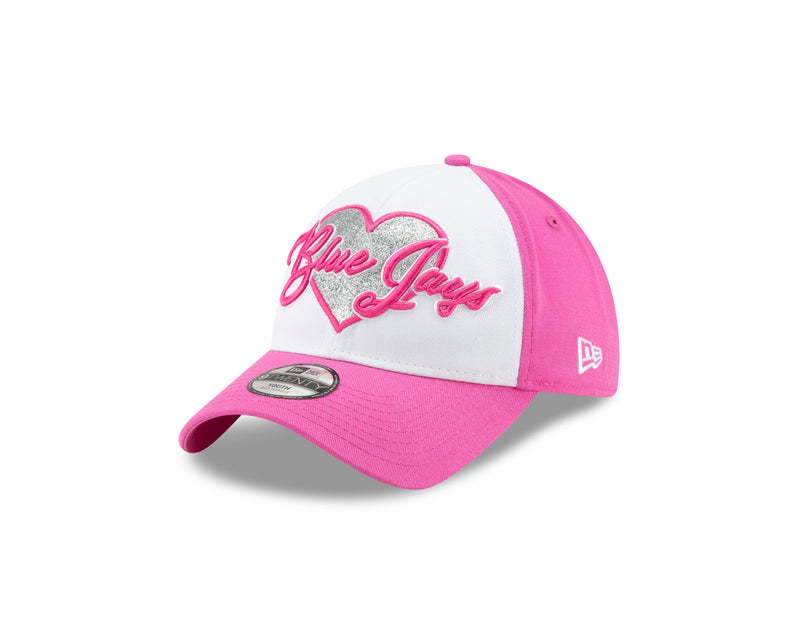 Load image into Gallery viewer, Youth Toronto Blue Jays MLB Pink Sparkly Fan Adjustable Cap
