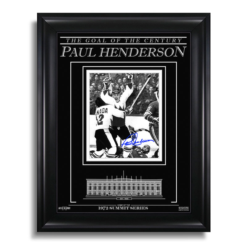 Load image into Gallery viewer, Paul Henderson Team Canada 1972 Engraved Framed Signed Photo - The Goal of the Century
