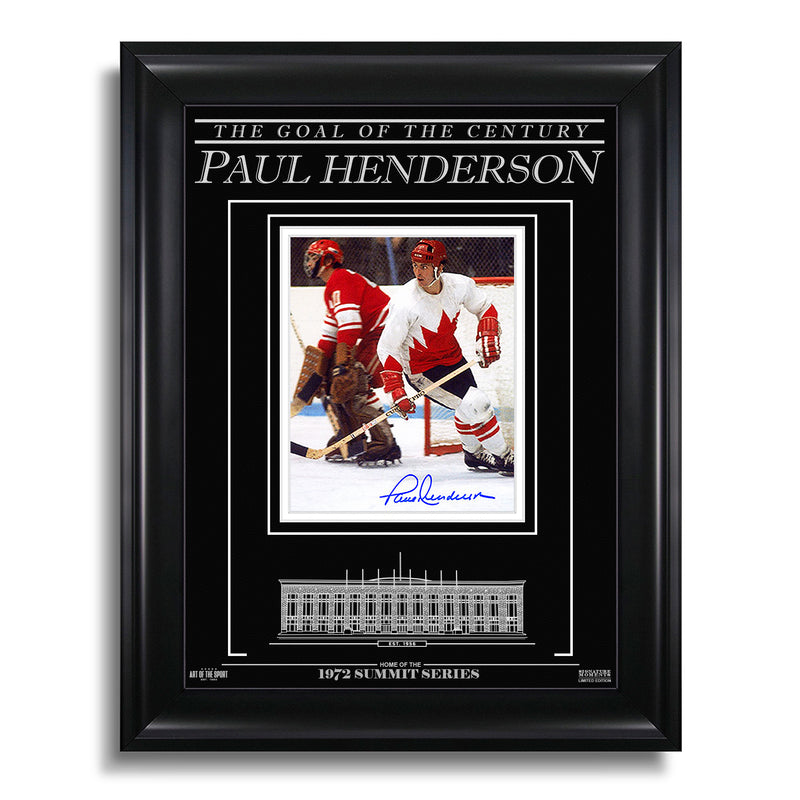 Load image into Gallery viewer, Paul Henderson Team Canada 1972 Engraved Framed Signed Photo - Focus
