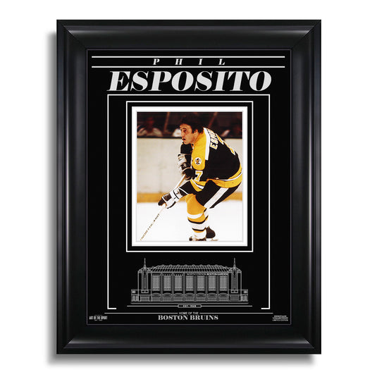 Phil Esposito Boston Bruins Engraved Framed Photo - Action Focus