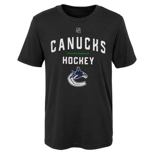 T-shirt ultra à manches courtes pour enfants des Canucks de Vancouver de la LNH avec but sans aide