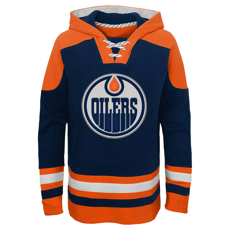 Chargez l&#39;image dans la visionneuse de la galerie, Sweat à capuche de hockey incontournable de la LNH des Oilers d&#39;Edmonton pour jeunes
