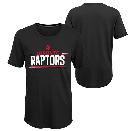 T-shirt Ultra noir à manches courtes certifié NBA pour jeunes des Raptors de Toronto