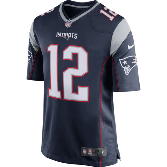 Maillot de l'équipe de match Nike des New England Patriots Tom Brady pour jeunes