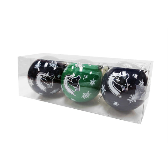 Vancouver Canucks NHL 3-Pack Shatterproof Ornaments