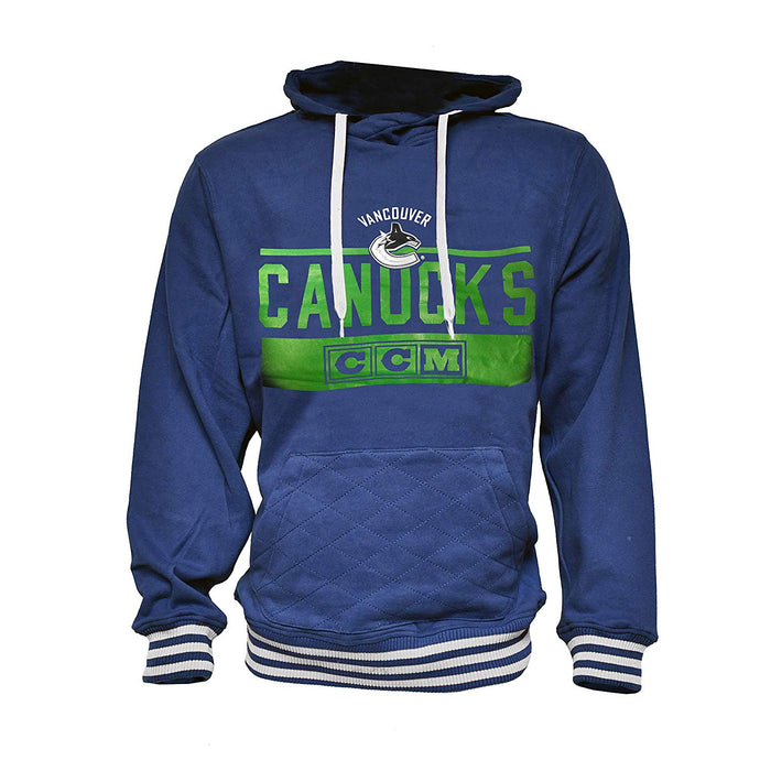 Sweat à capuche color block NHL CCM des Canucks de Vancouver 