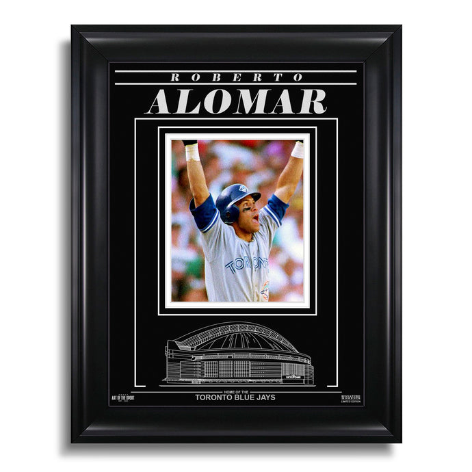 Roberto Alomar Toronto Blue Jays Engraved Framed Photo - 1992 ALCS Home Run