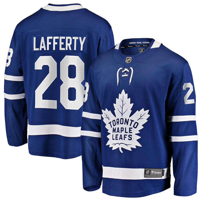 Chargez l&#39;image dans la visionneuse de la galerie, Sam Lafferty Toronto Maple Leafs NHL Fanatics Breakaway Maillot Domicile

